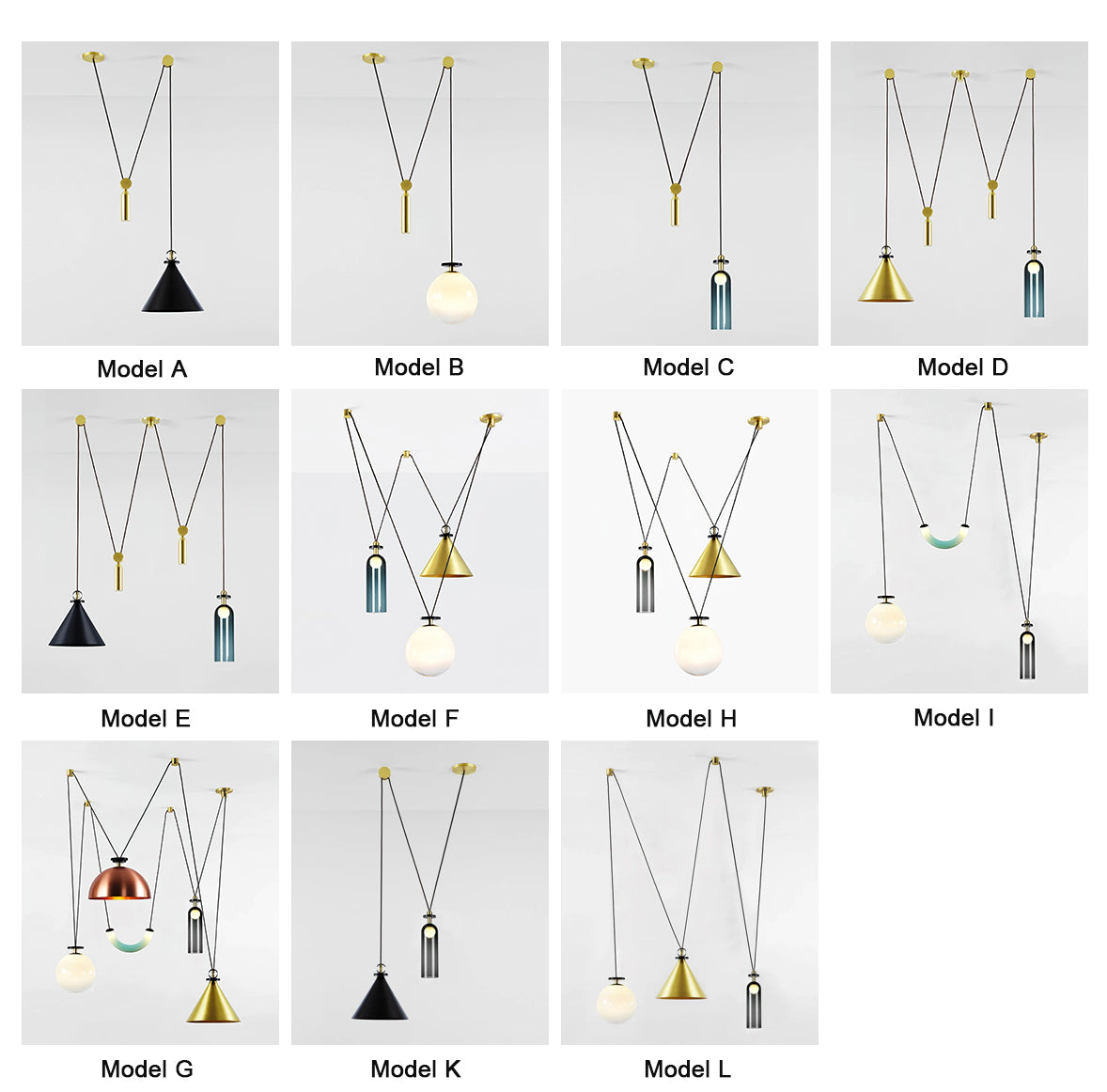 Covine Multi-Shape Adjustable Pendant Light | ventumra