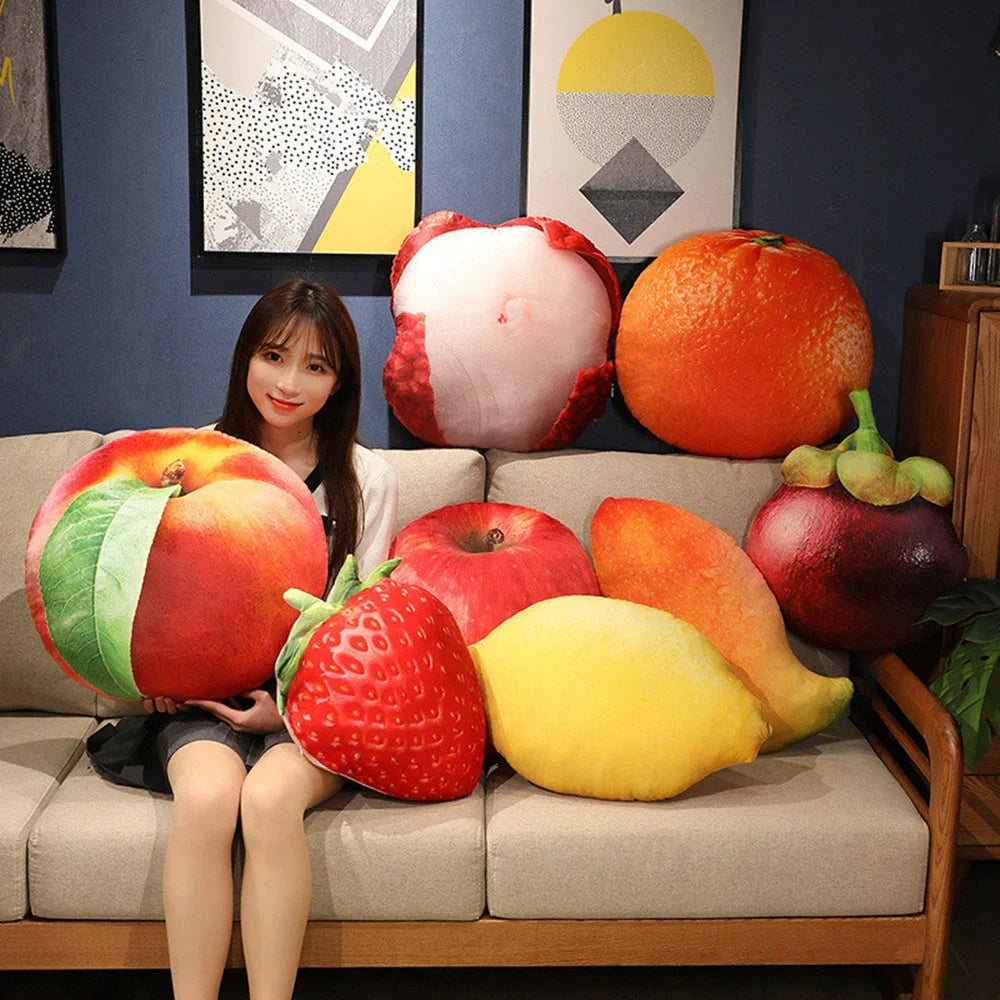 Cozy Fruit-Shaped Cushion — Playful Decorative Comfort Pillow