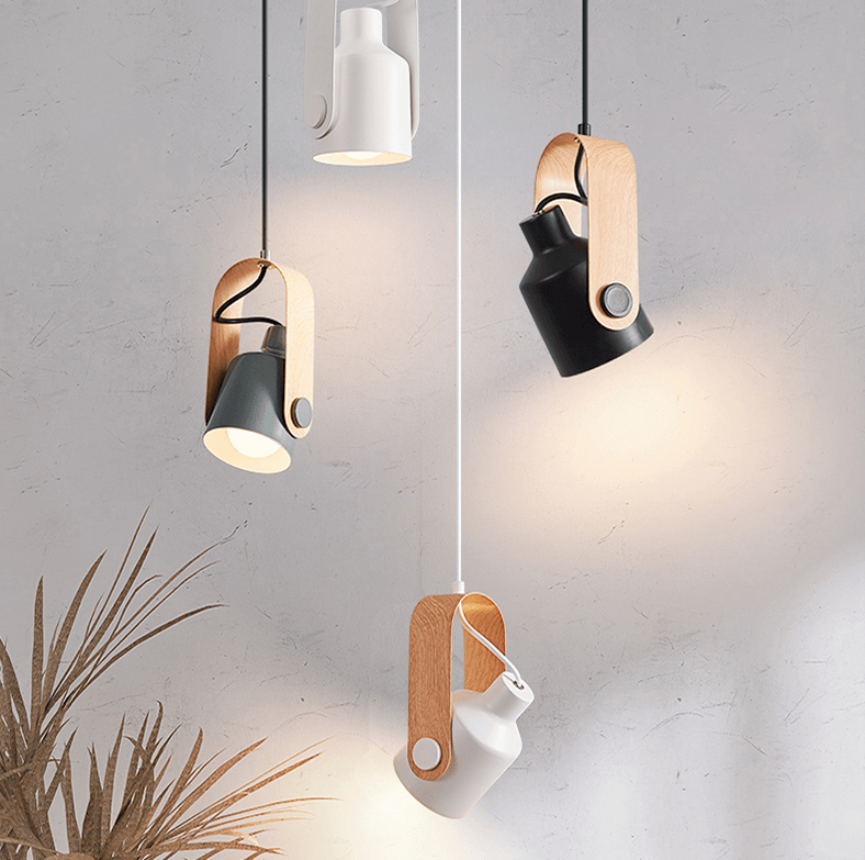 Norran | Scandinavian Minimalist Wood-Look Pendant Light