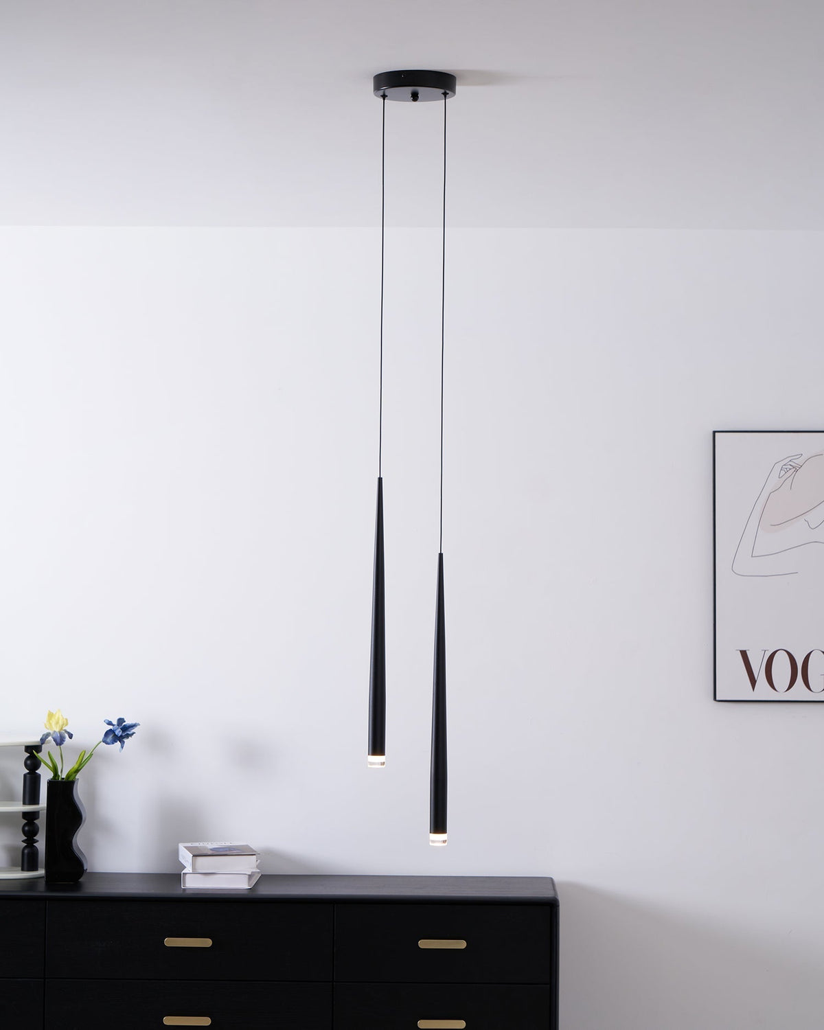Slender Drop Rod Chandelier | Ventumra
