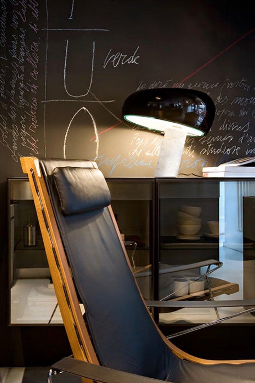 Vestra Marble Table Lamp With Enamelled Metal Reflector And Carrara Base