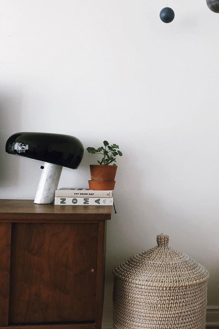 Vestra Marble Table Lamp With Enamelled Metal Reflector And Carrara Base