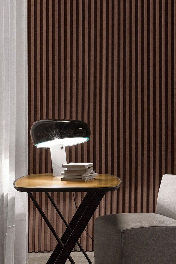 Vestra Marble Table Lamp With Enamelled Metal Reflector And Carrara Base