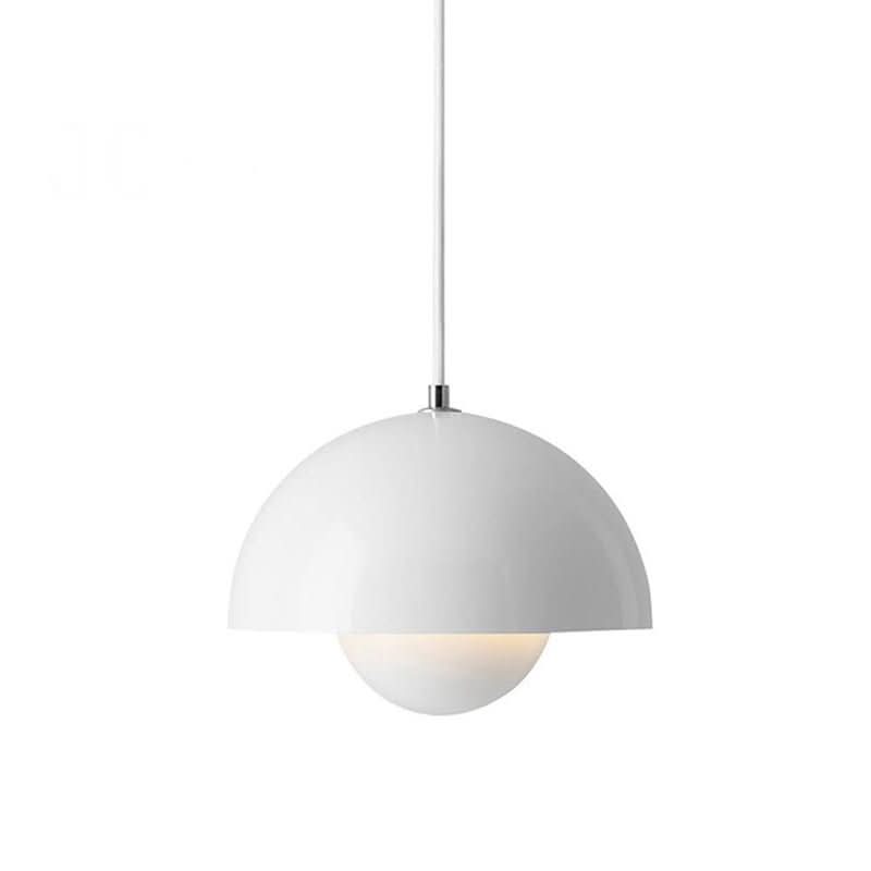 Elegant Pendant Lamp — Curved Translucent Shade, Soft Diffuse Light
