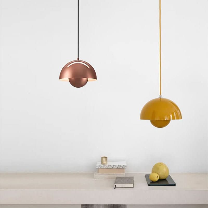 Elegant Pendant Lamp — Curved Translucent Shade, Soft Diffuse Light