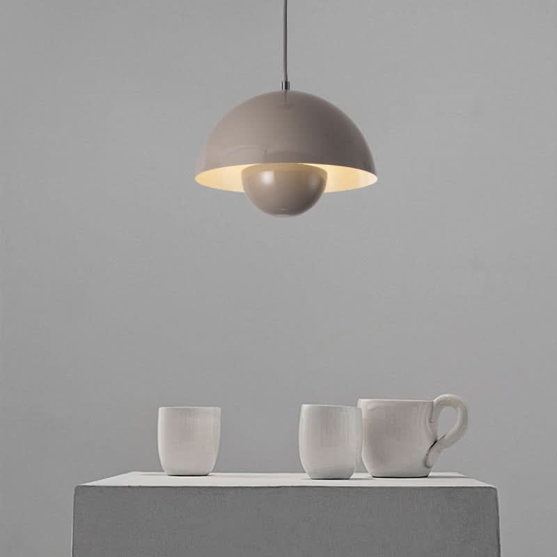 Elegant Pendant Lamp — Curved Translucent Shade, Soft Diffuse Light