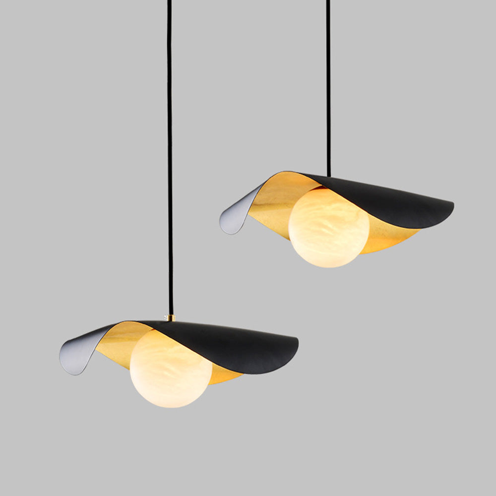 Virello Spanish Marble Pendant Light With Modern Metal Finish