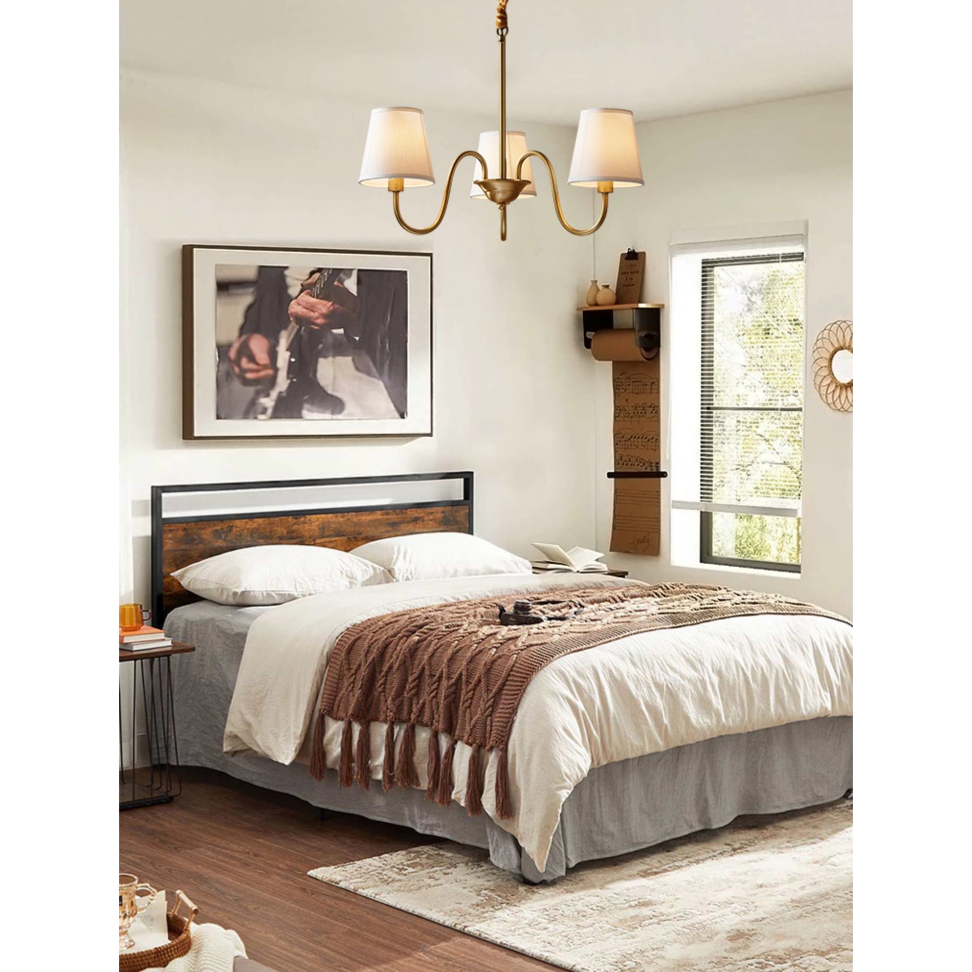 Aged Traditional Stacey Fabric Chandelier | ventumra