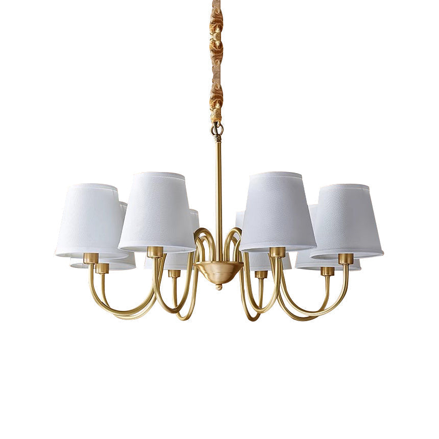 Aged Traditional Stacey Fabric Chandelier | ventumra
