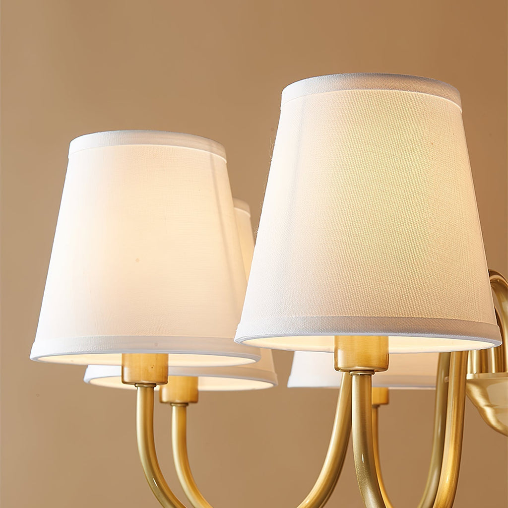 Aged Traditional Stacey Fabric Chandelier | ventumra