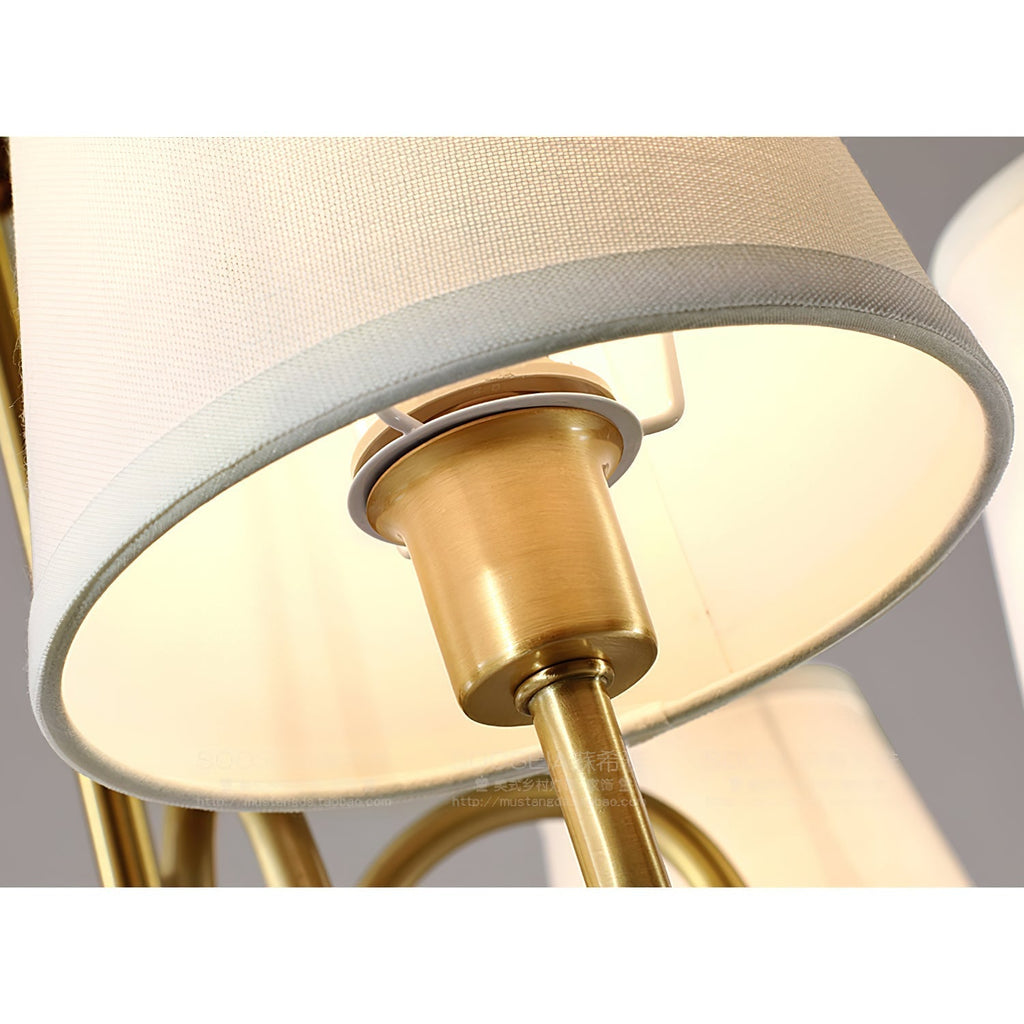 Aged Traditional Stacey Fabric Chandelier | ventumra