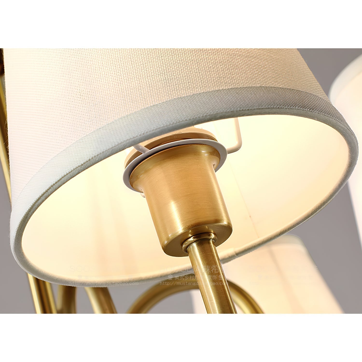 Aged Traditional Stacey Fabric Chandelier | ventumra