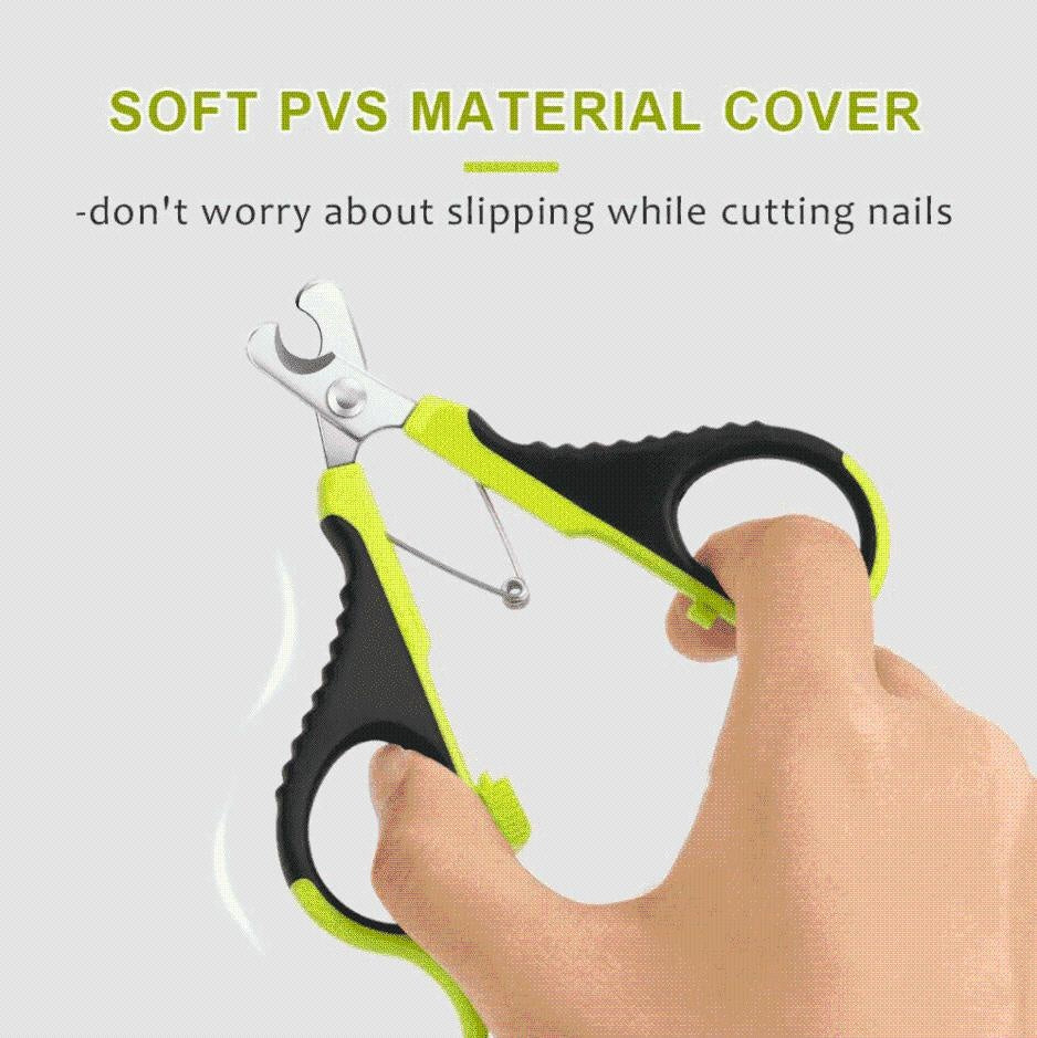 Stainless Steel Pet Nail Clipper — Safety Lock, Ergonomic Grip