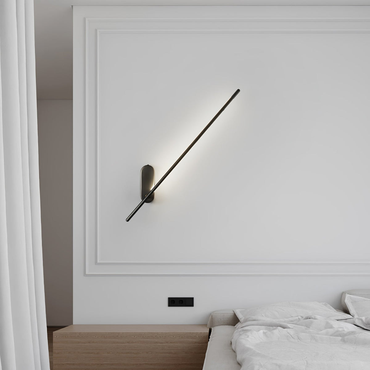 Architektoniczna metalowa lampa ścienna LED | Ventumra