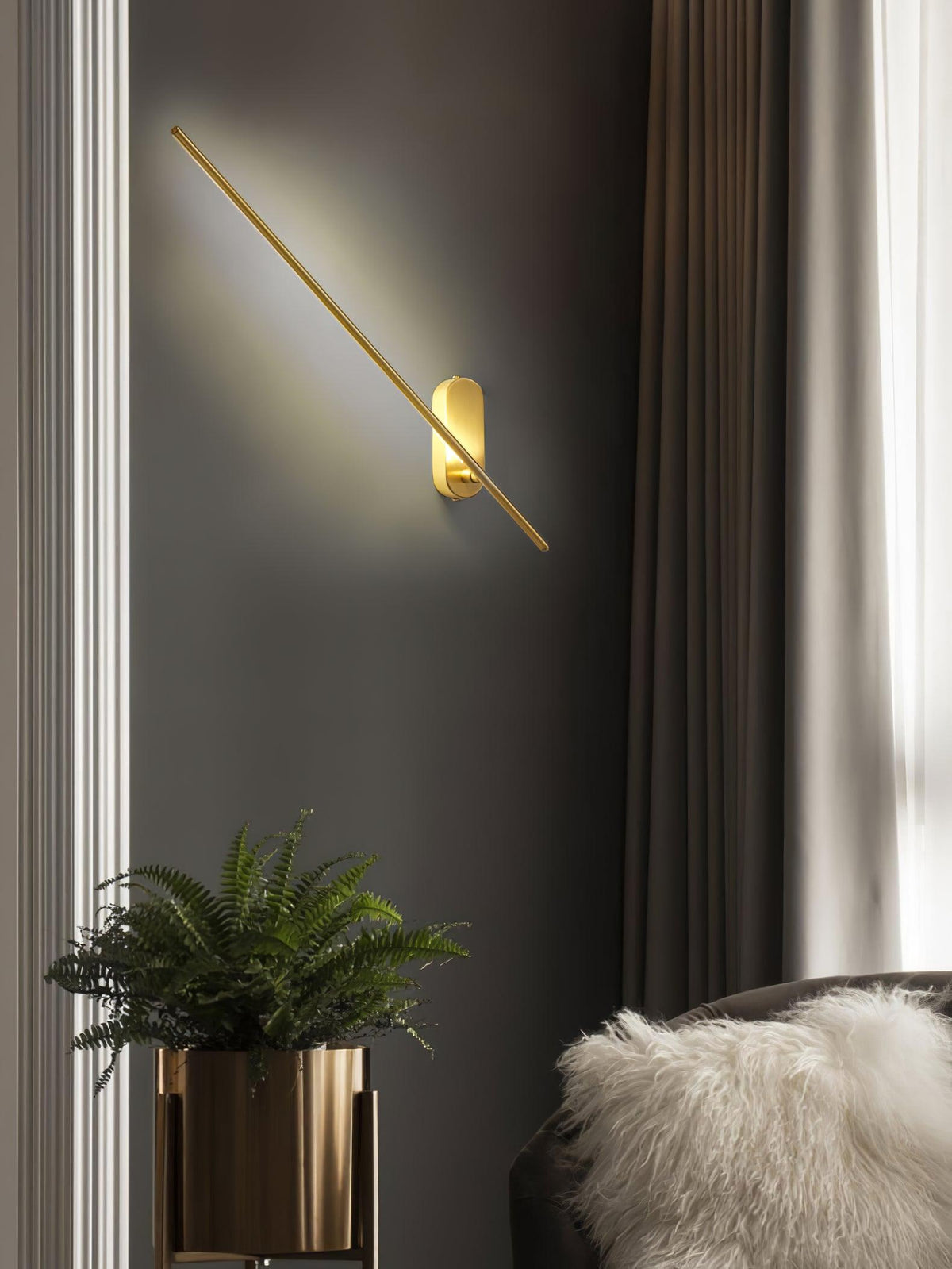 Architektoniczna metalowa lampa ścienna LED | Ventumra