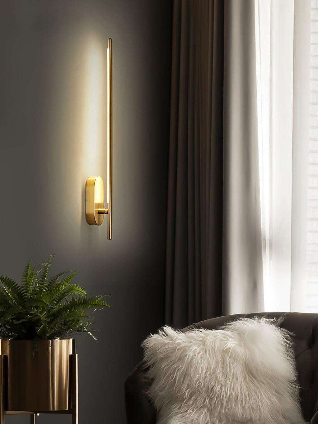 Architektoniczna metalowa lampa ścienna LED | Ventumra