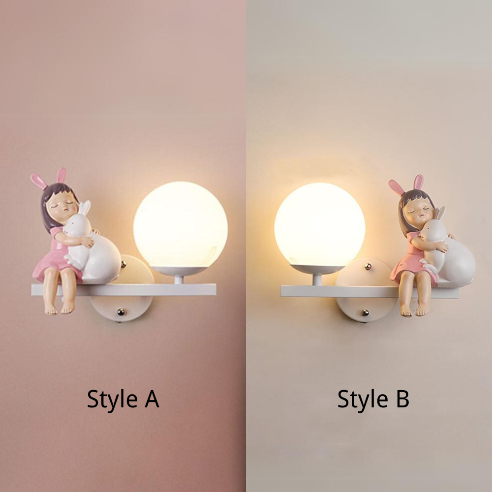 Aria Modern Metal/Glass Wall lamp, White & Pink | ventumra