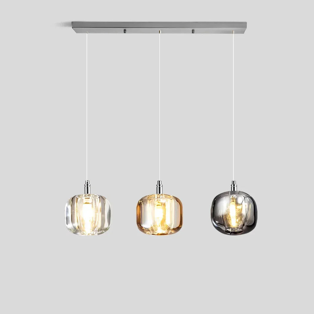 Multicolor Glass Pendant Light Fixture With Layered Lighting | Ventumra