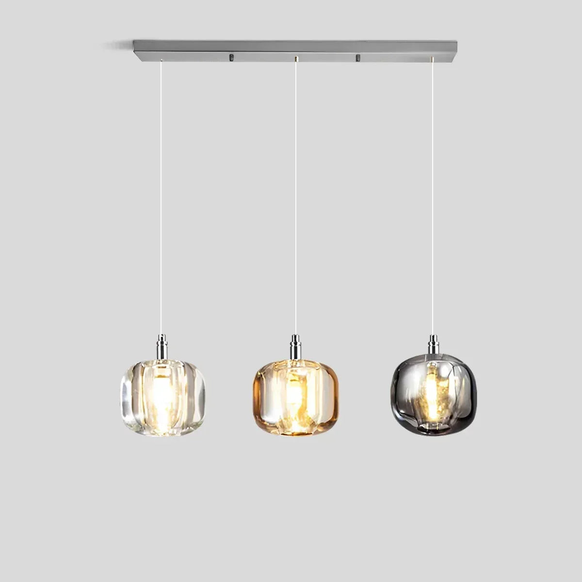 Multicolor Glass Pendant Light Fixture With Layered Lighting | Ventumra
