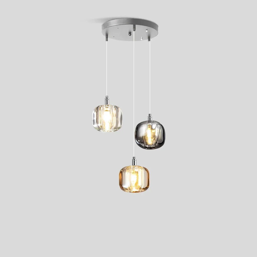 Multicolor Glass Pendant Light Fixture With Layered Lighting | Ventumra