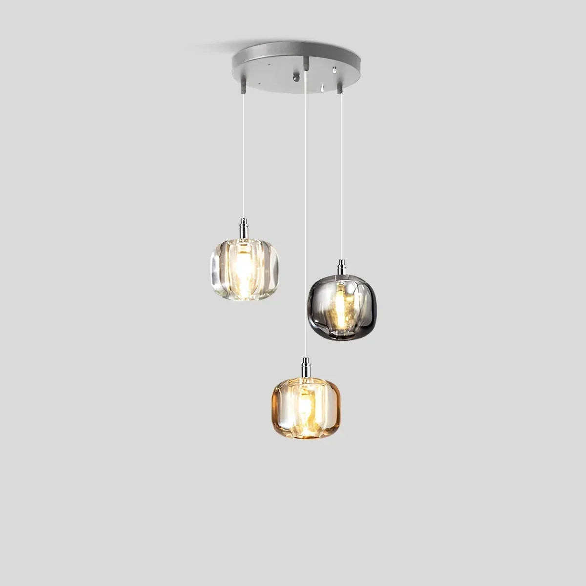 Multicolor Glass Pendant Light Fixture With Layered Lighting | Ventumra