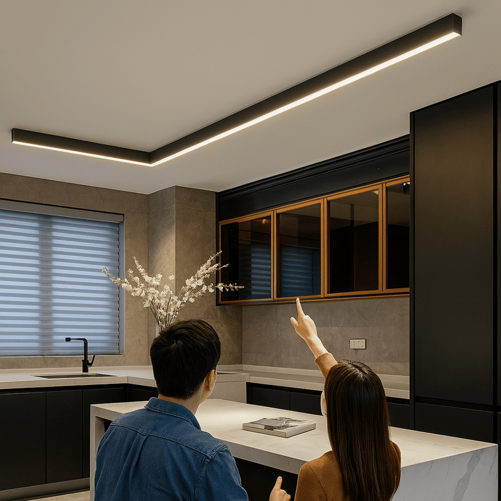 LumaNova skandinavisk LED-taklampe — minimalistisk design, høy lysstyrke