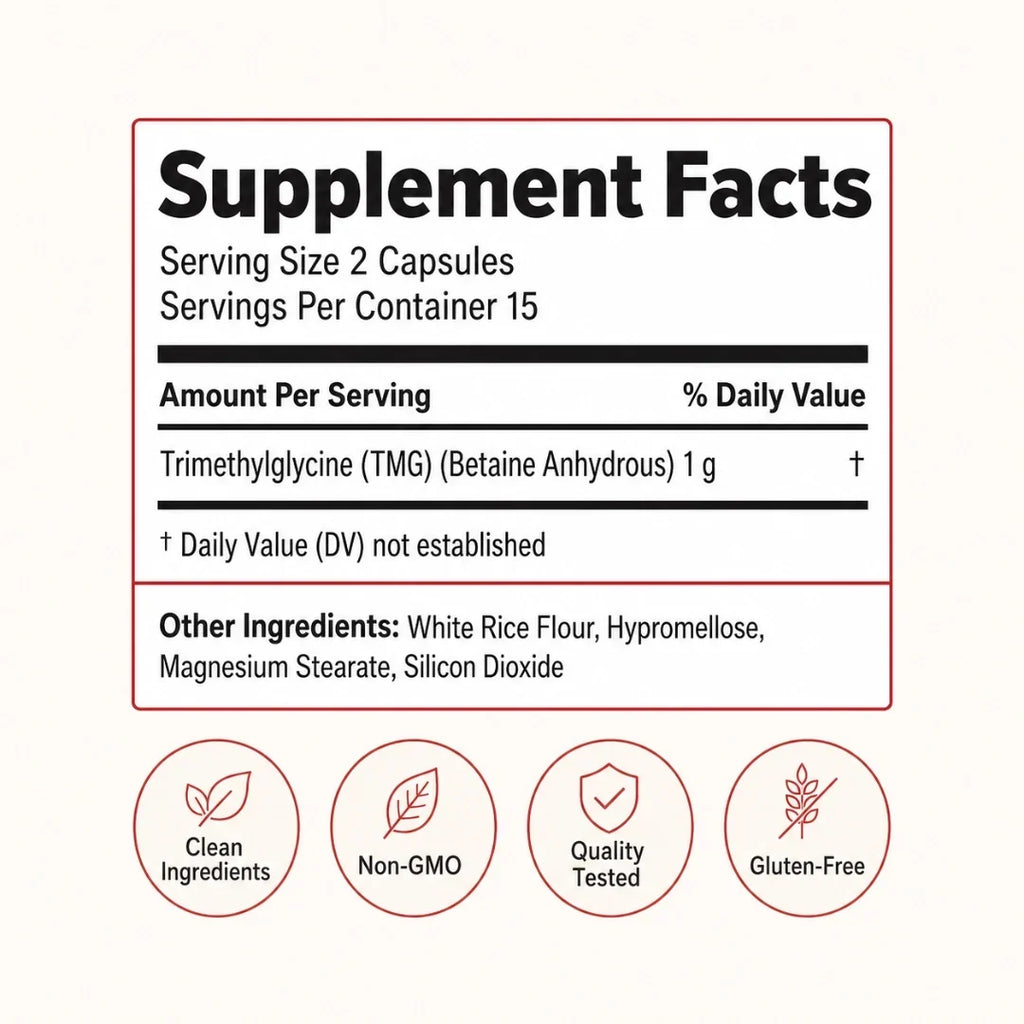 Trimethylglycine TMG Capsules: Homocysteine Balance & Liver Support