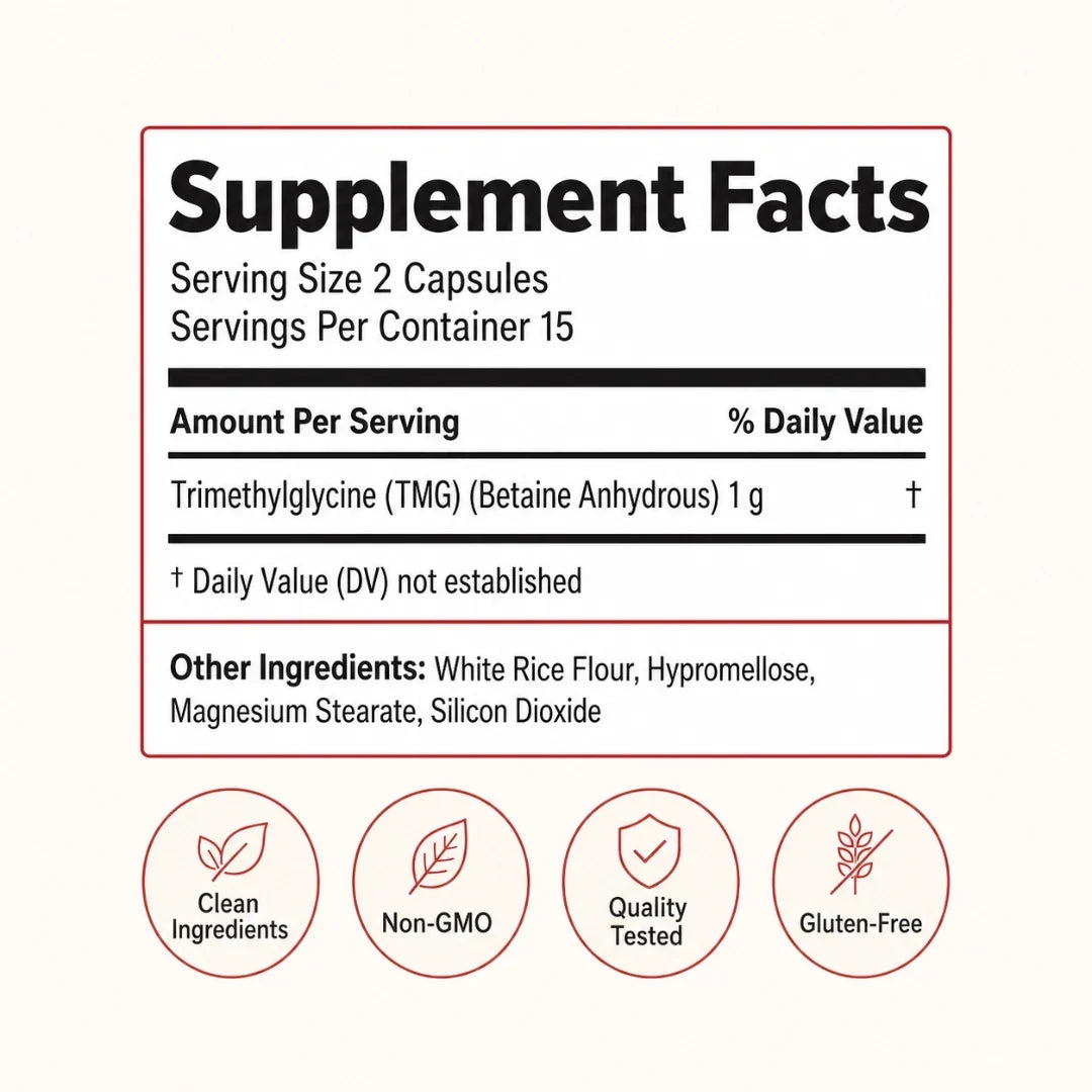 Trimethylglycine TMG Capsules: Homocysteine Balance & Liver Support