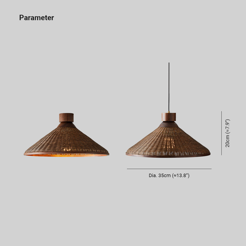 Silva Retro Design LED Pendant Light Rattan Living Room/Restaurant/Hotel | ventumra