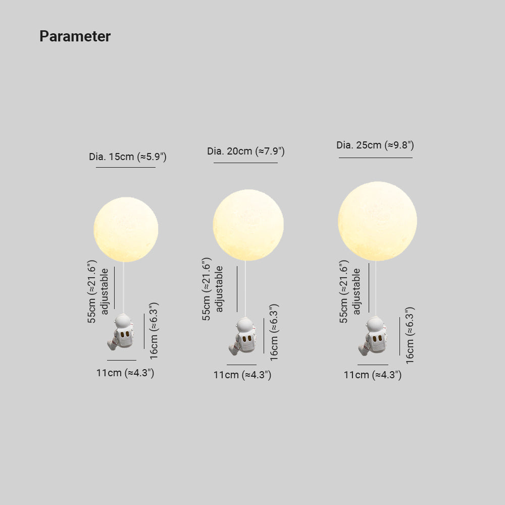Aria Modern Moon LED Indoor Wall Lamp White Resin Kid's Room | ventumra