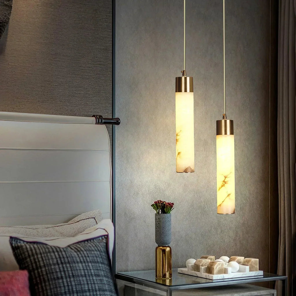 Dike White Alabaster Pendant Light | ventumra