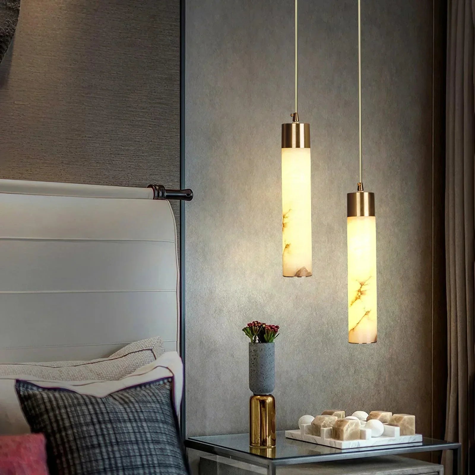 Dike White Alabaster Pendant Light | ventumra
