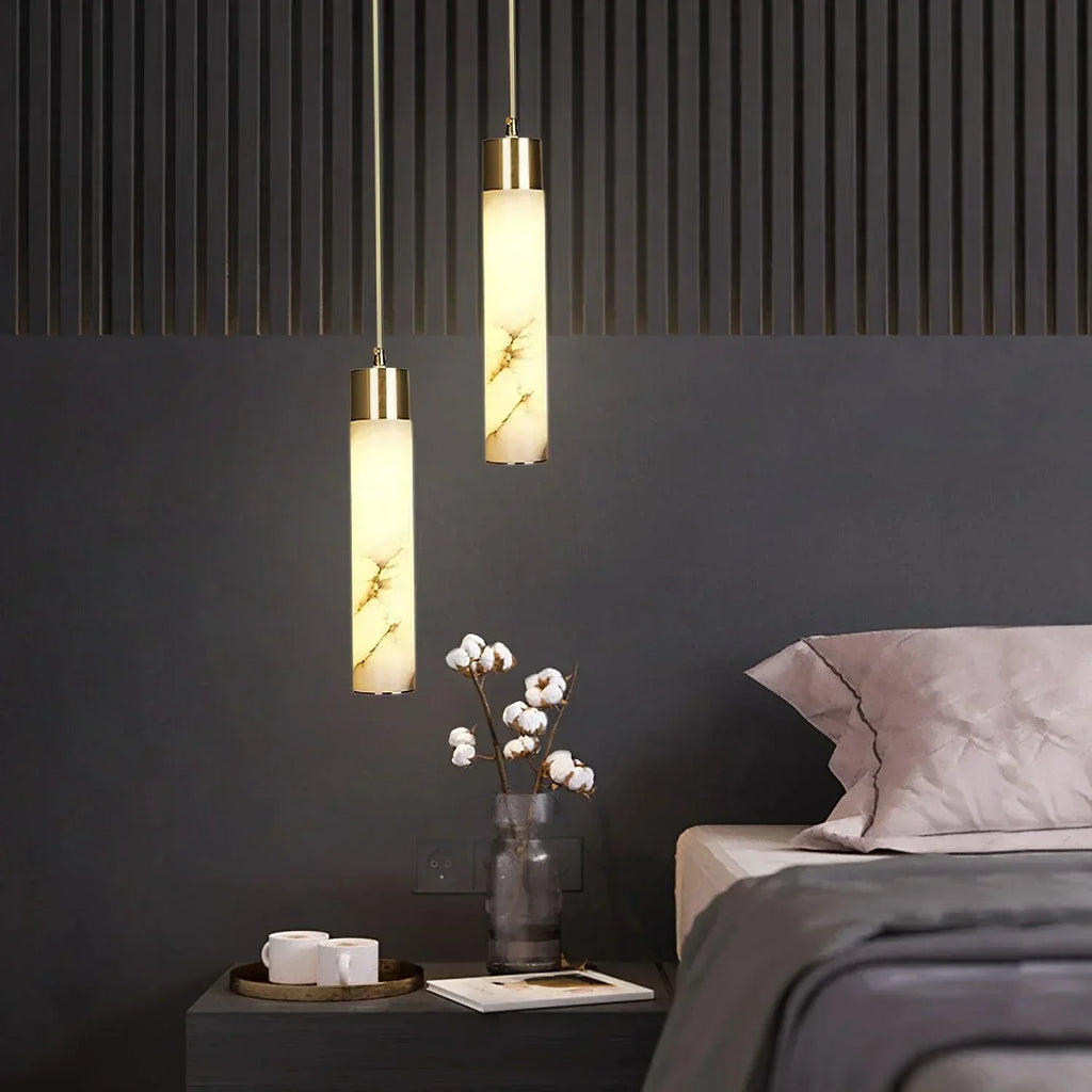 Dike White Alabaster Pendant Light | ventumra