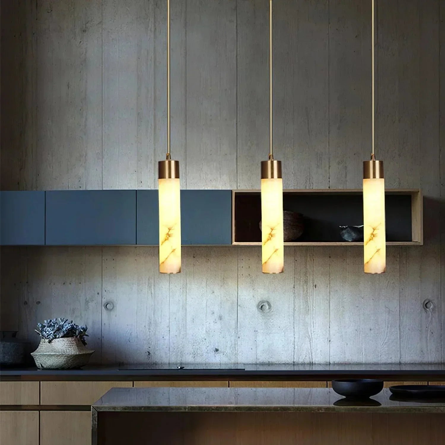 Dike White Alabaster Pendant Light | ventumra