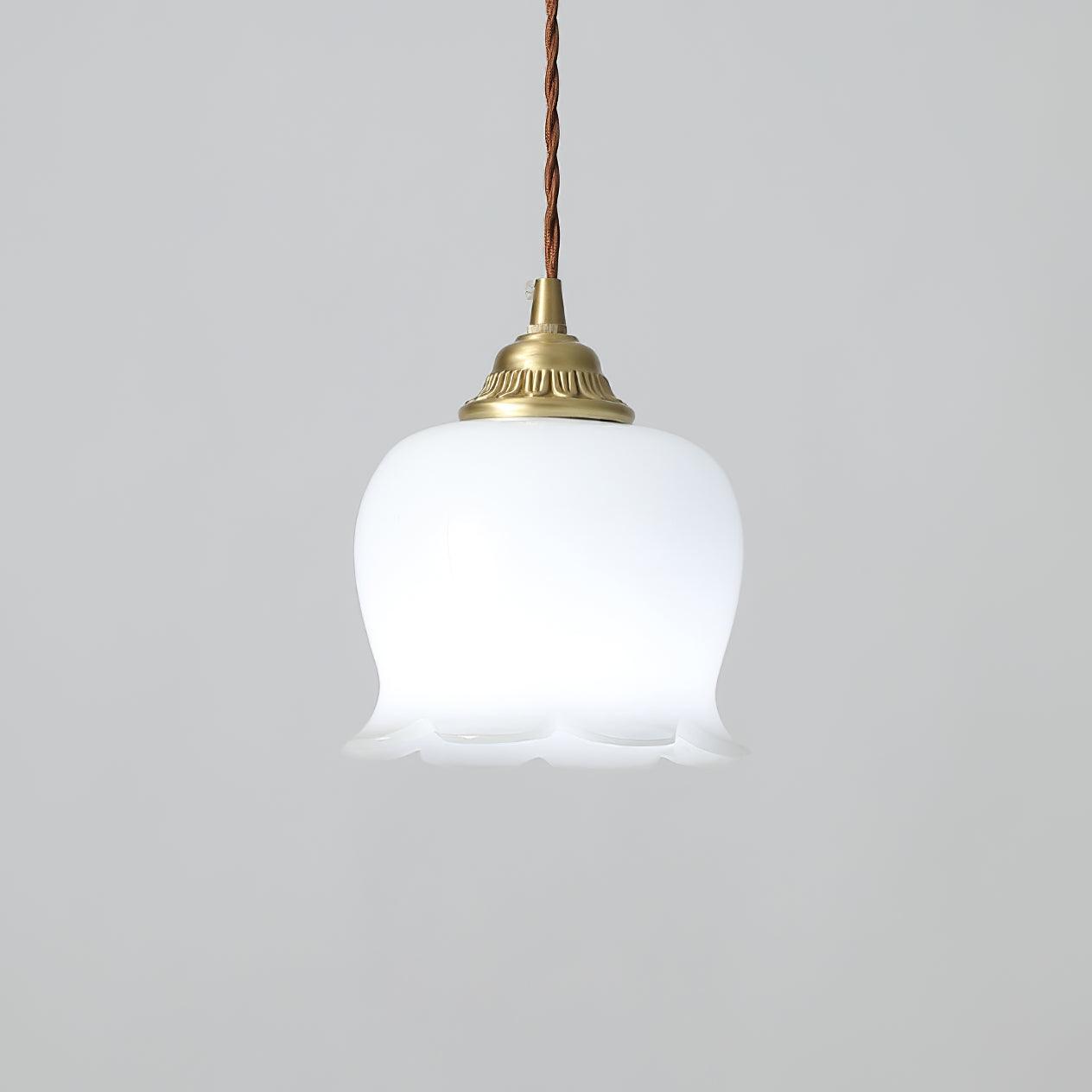 BlossomLume Brass and Resin Pendant Light Inspired by Flowers