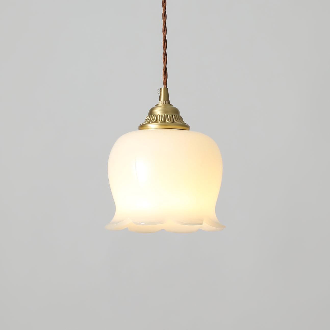 BlossomLume Brass and Resin Pendant Light Inspired by Flowers