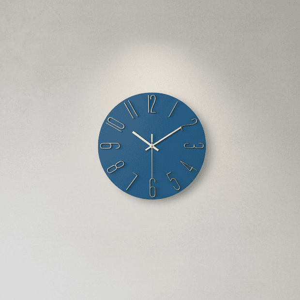 Serene Clock 30 cm Nowoczesny minimalistyczny zegar ścienny — cichy mechanizm