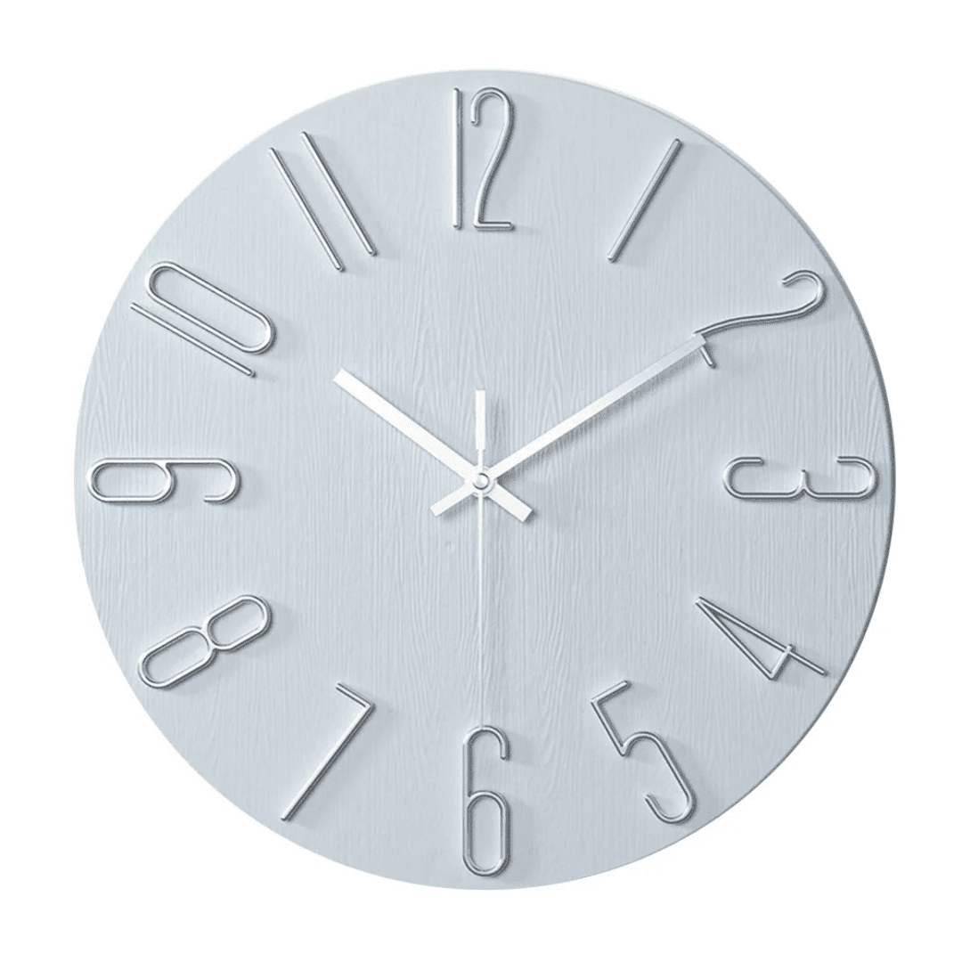 Serene Clock 30 cm Nowoczesny minimalistyczny zegar ścienny — cichy mechanizm