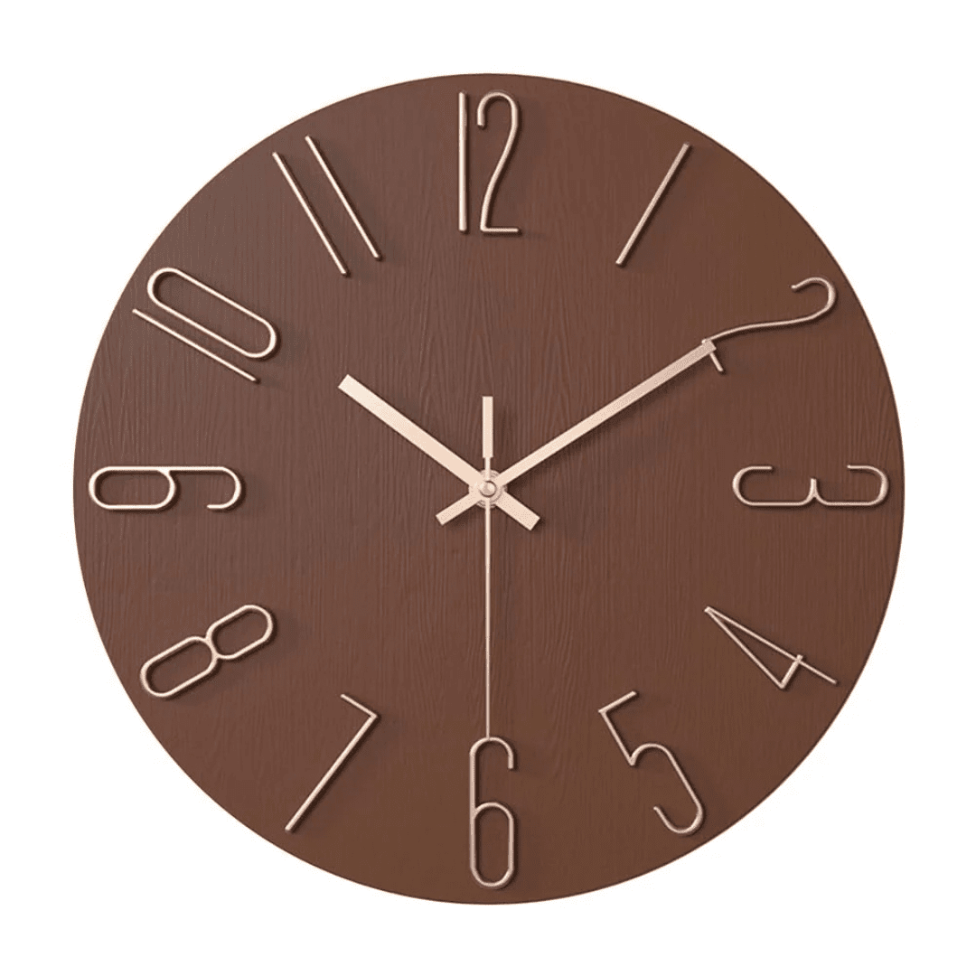Serene Clock 30 cm Nowoczesny minimalistyczny zegar ścienny — cichy mechanizm