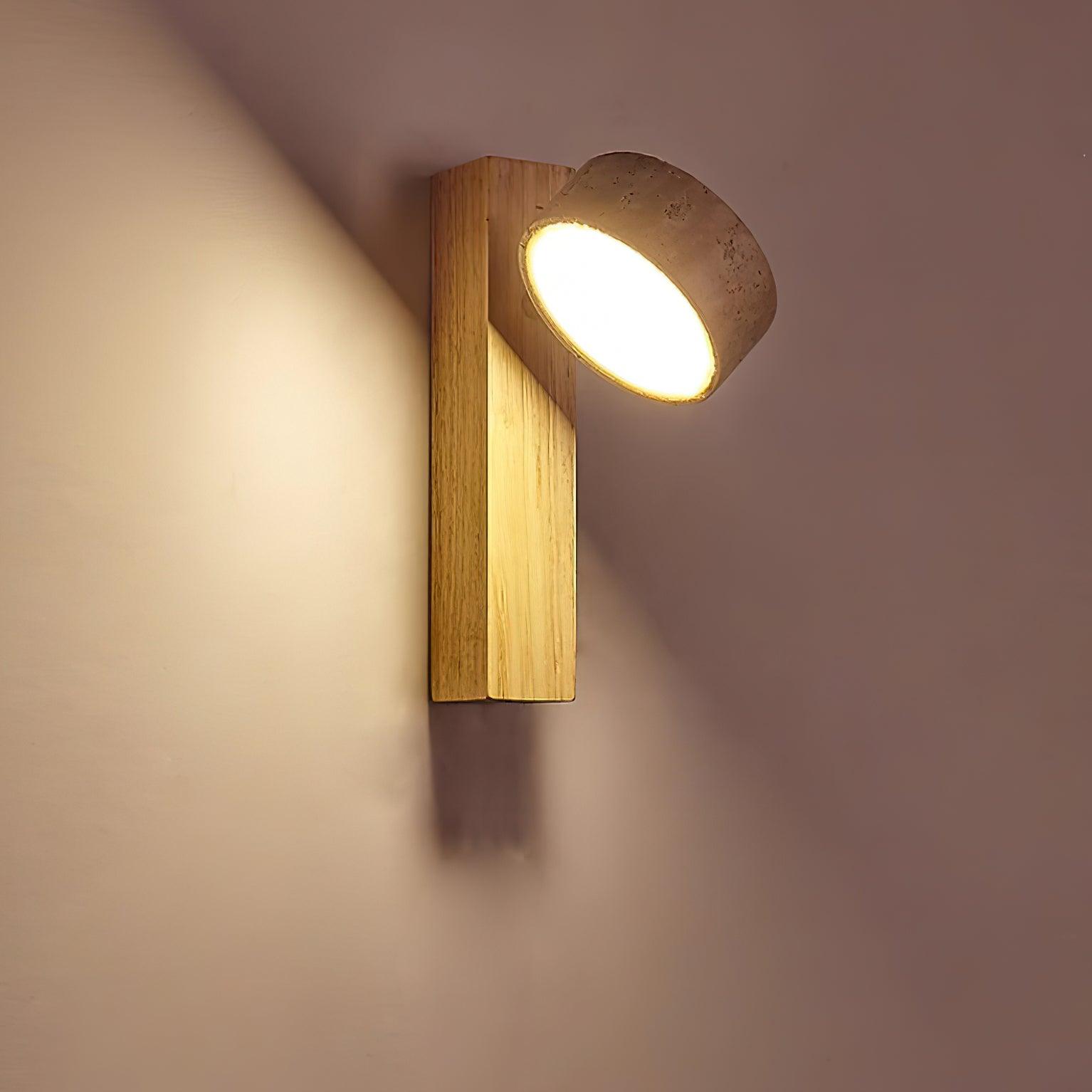 Jovan Wall Light Travertine Wood | ventumra