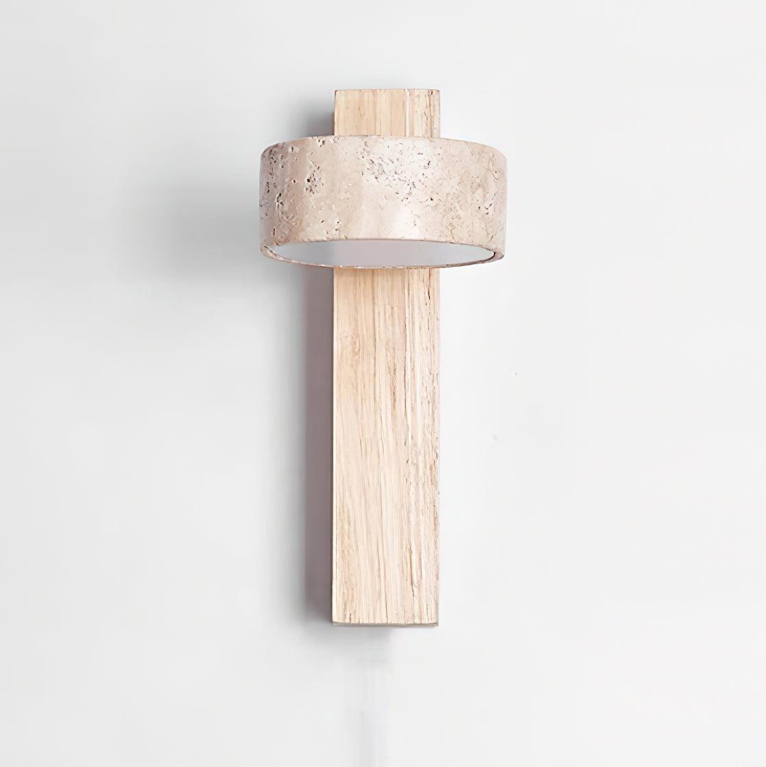 Jovan Wall Light Travertine Wood | ventumra