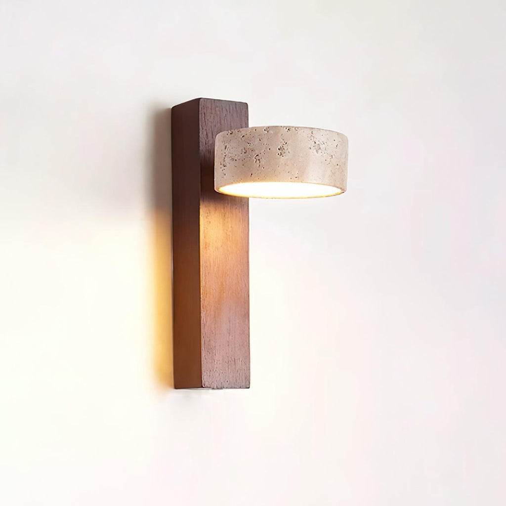 Jovan Wall Light Travertine Wood | ventumra