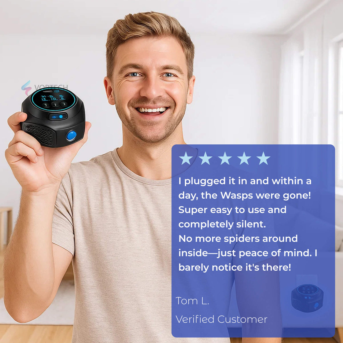 Ultrasonic Wasp Repellent 3200 — Chemical-Free Quiet Protection