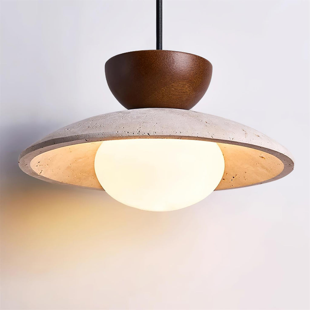 Lampade a sospensione Cleo in travertino | ventumra