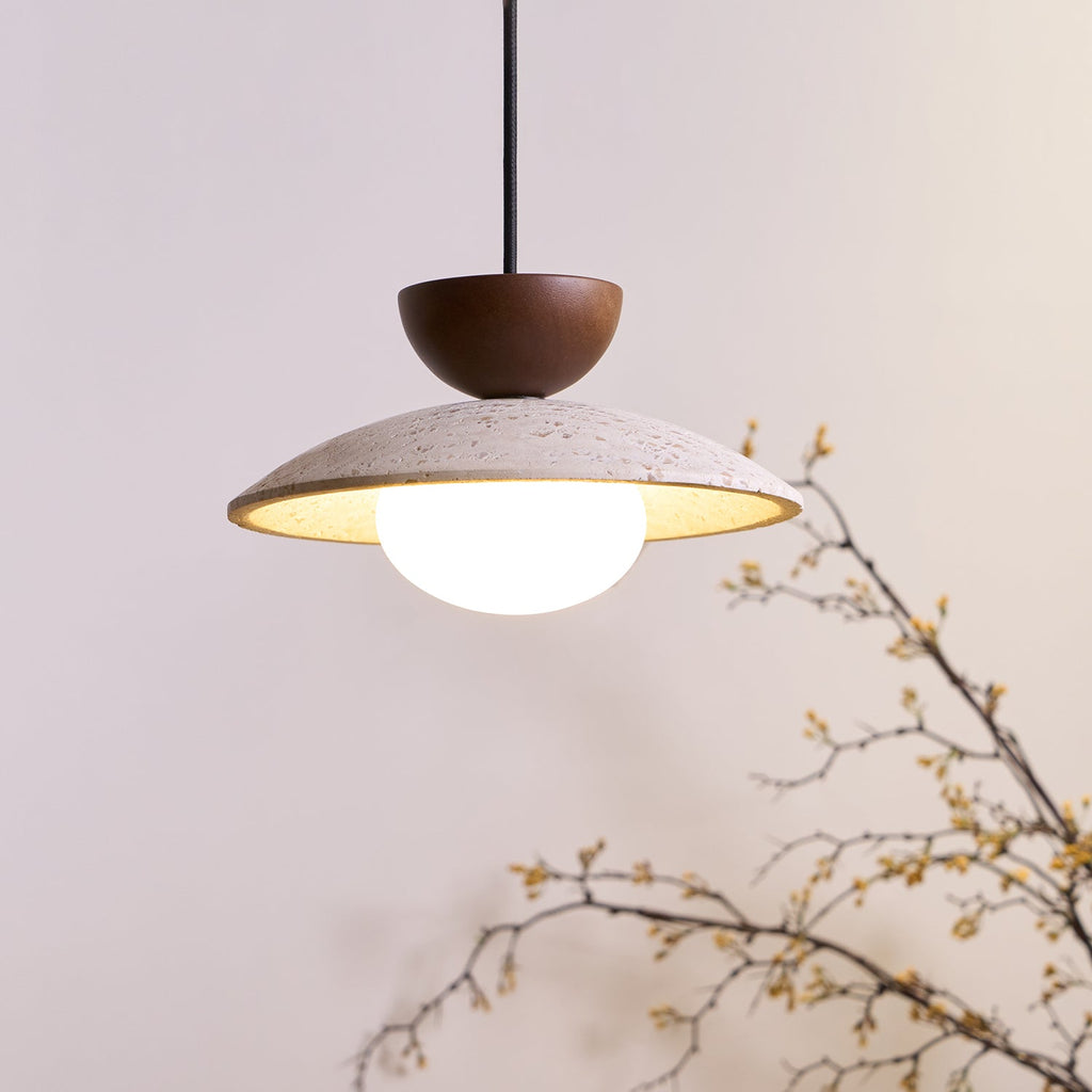 Lampade a sospensione Cleo in travertino | ventumra