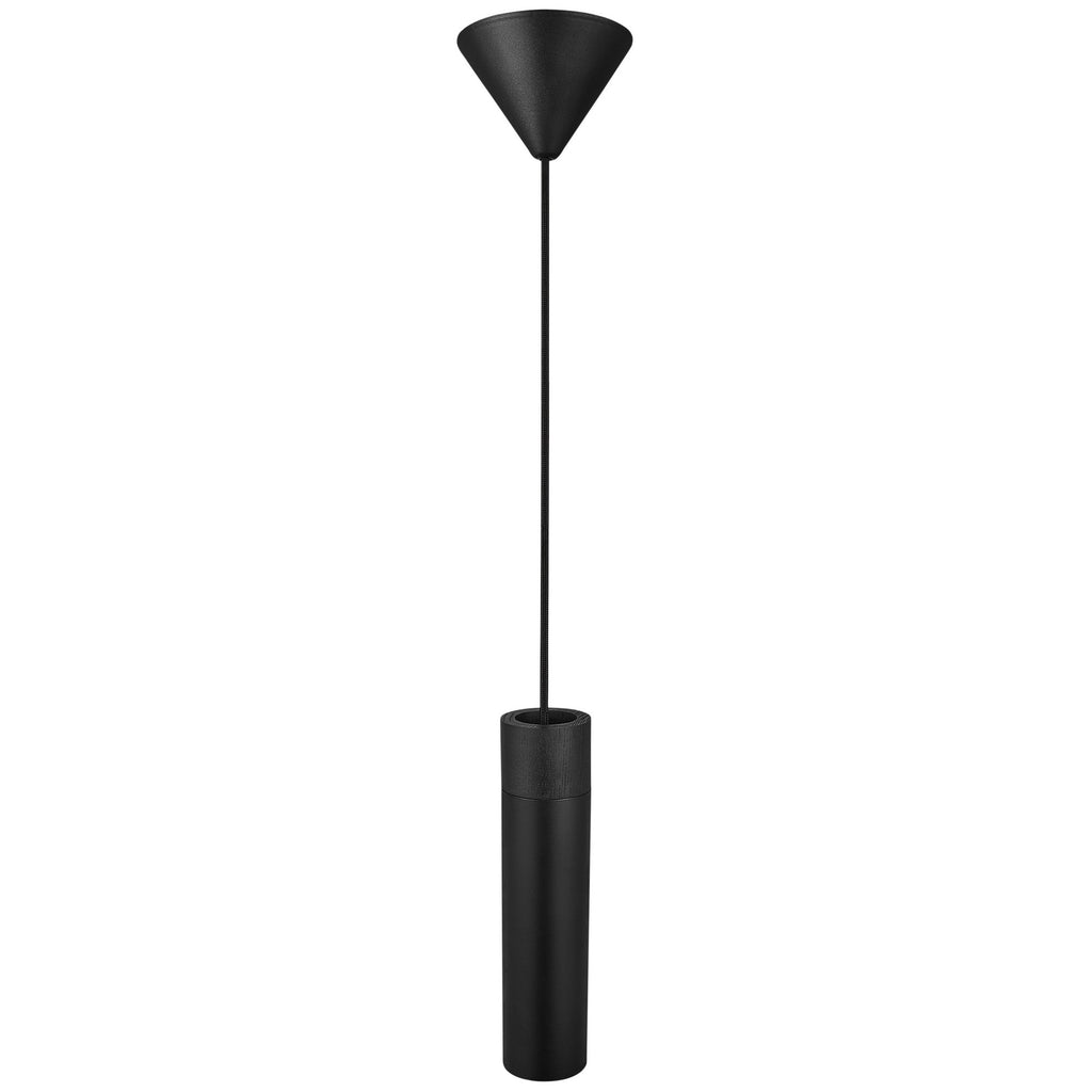 Nordic Ash Wood Pendant Light in Matte Black Finish