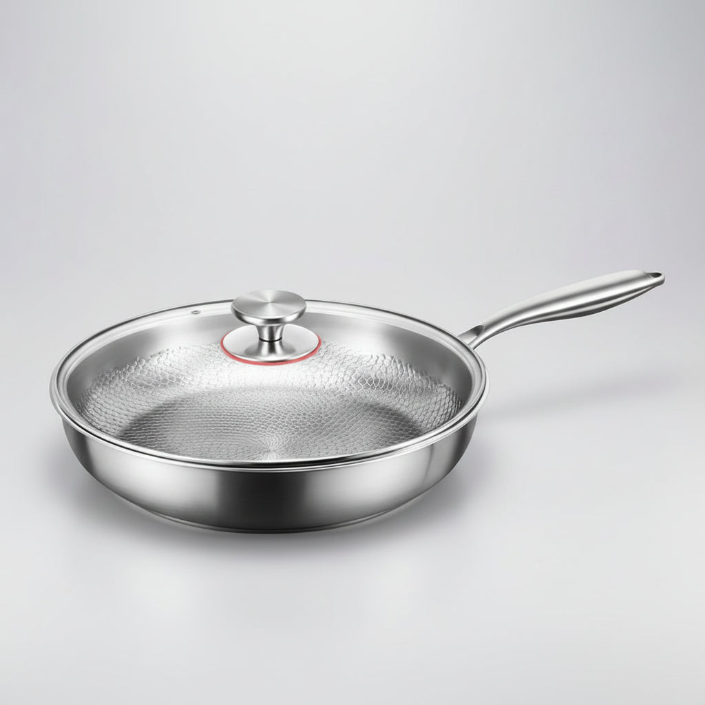 Titaniumbeschichtete antihaftbeschichtete gehämmerte Pfanne, induktionsgeeignet | Ventumra