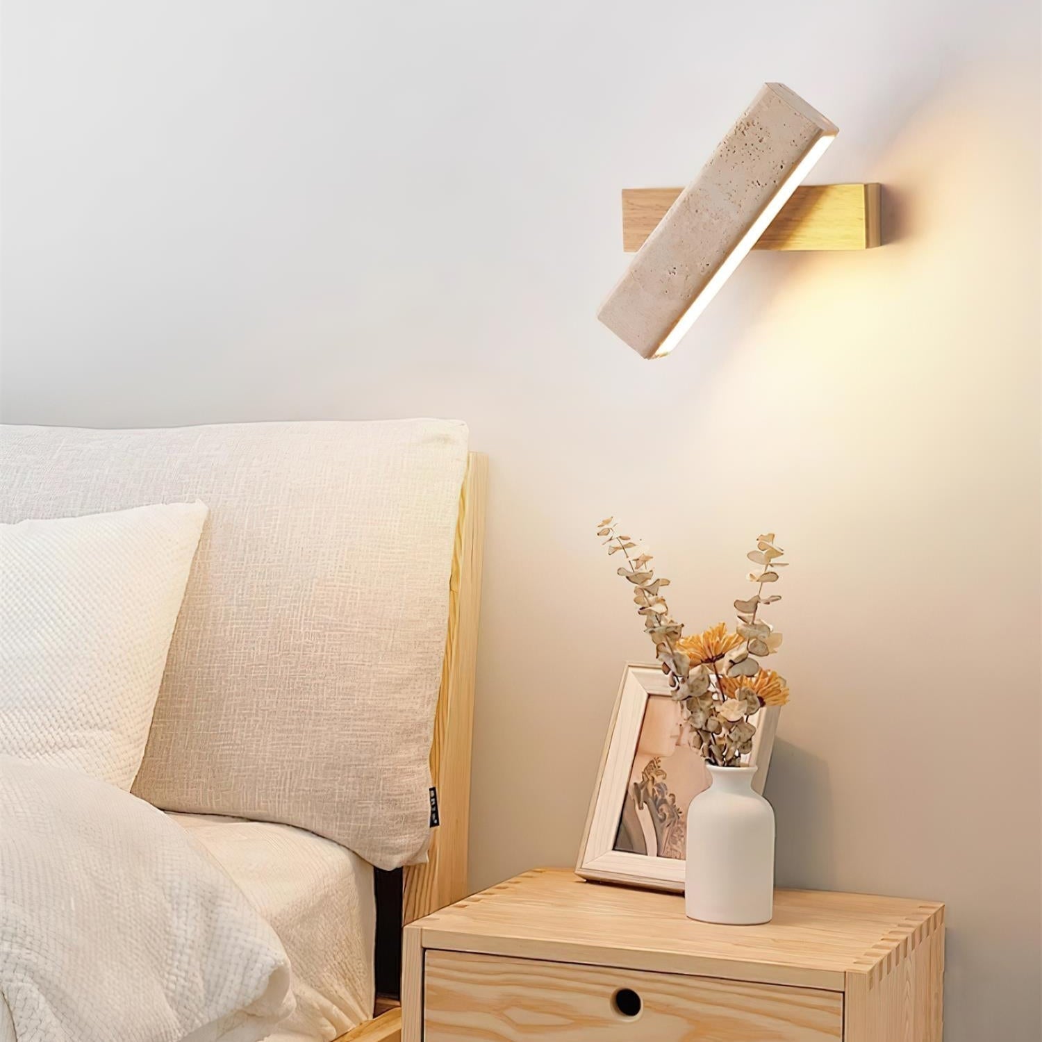 Orbit Travertine Rotating Wall Lamp | ventumra