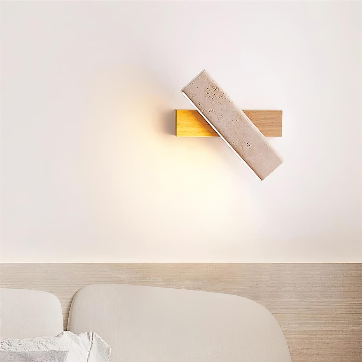 Orbit Travertine Rotating Wall Lamp | ventumra