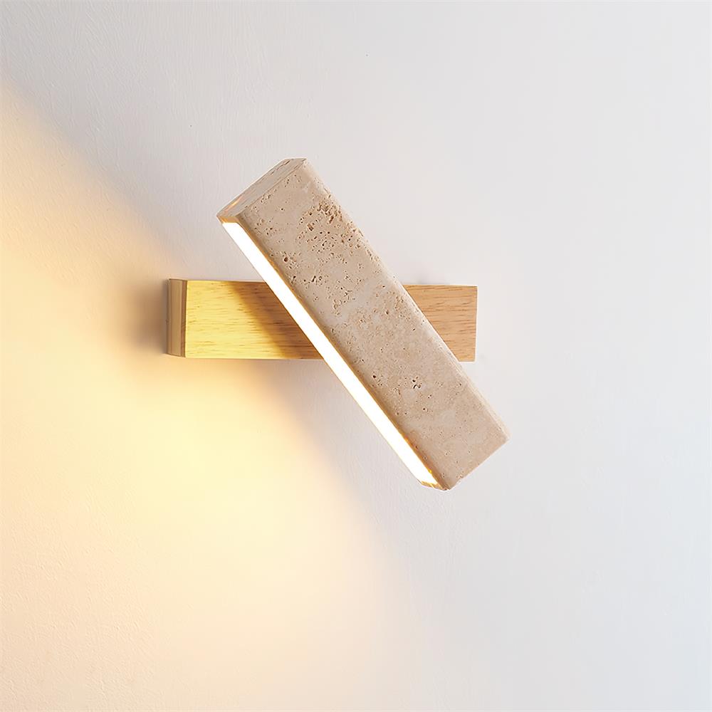 Orbit Travertine Rotating Wall Lamp | ventumra